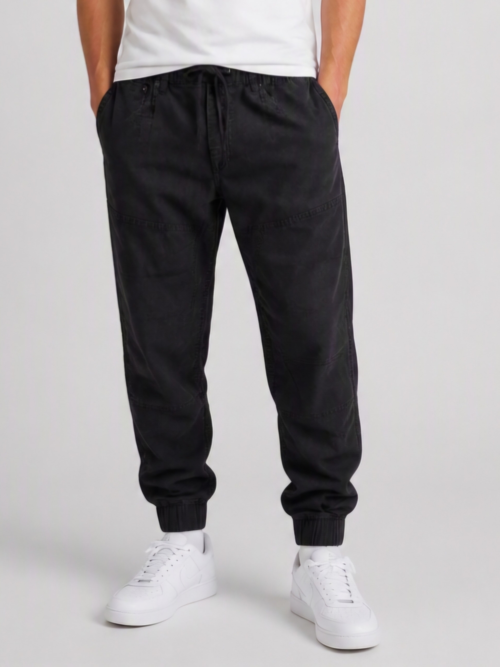 Buffalo David Bitton Men’s Jogger Pants M Black Cotton Urban Comfort Streetwear